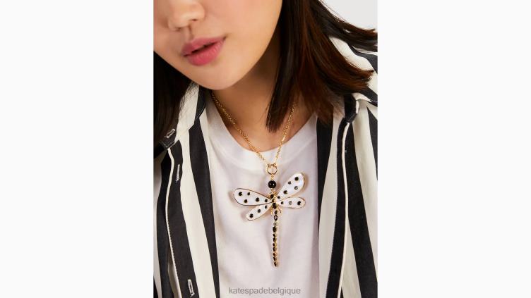 pendentif éblouissant de déclaration de libellule Kate Spade femmes accessoires D82881167 nacre