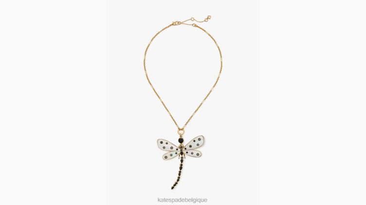 pendentif éblouissant de déclaration de libellule Kate Spade femmes accessoires D82881167 nacre
