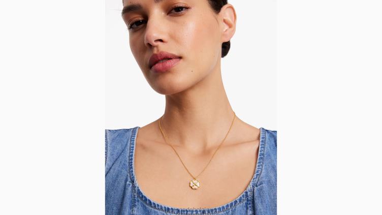 pendentif en fleurs du patrimoine Kate Spade femmes accessoires D82881093 crème/or