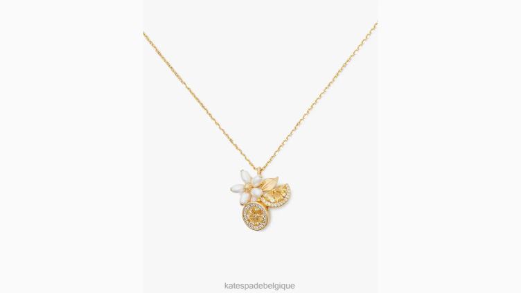 pendentif en grappe fraîchement pressé Kate Spade femmes accessoires D82881003 jaune multicolore
