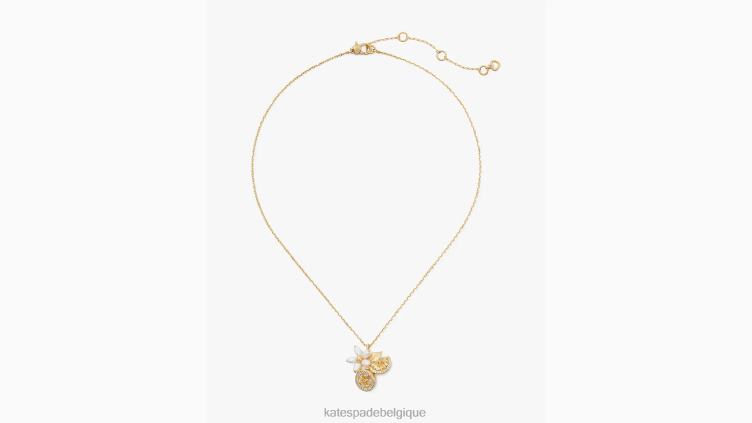 pendentif en grappe fraîchement pressé Kate Spade femmes accessoires D82881003 jaune multicolore