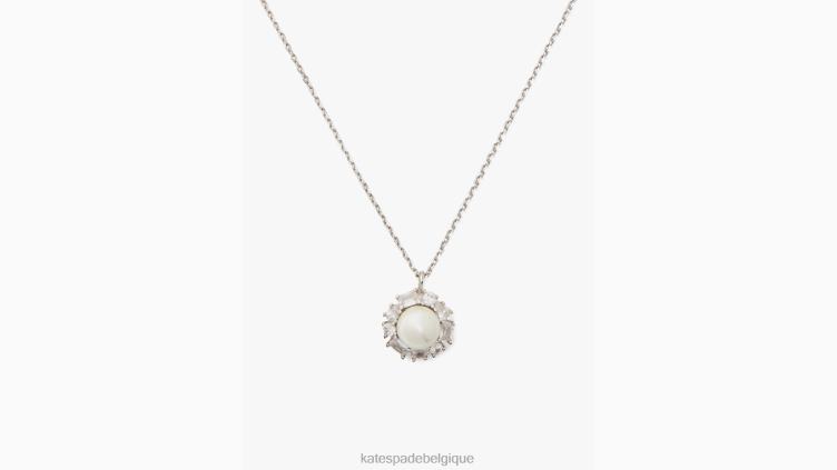 pendentif halo de perles de magasin de bonbons Kate Spade femmes accessoires D82881215 crème/argent