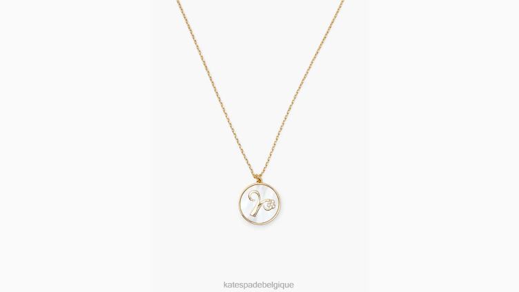 pendentif zodiaque dans les étoiles en nacre Kate Spade femmes accessoires D82881123 nacre/or