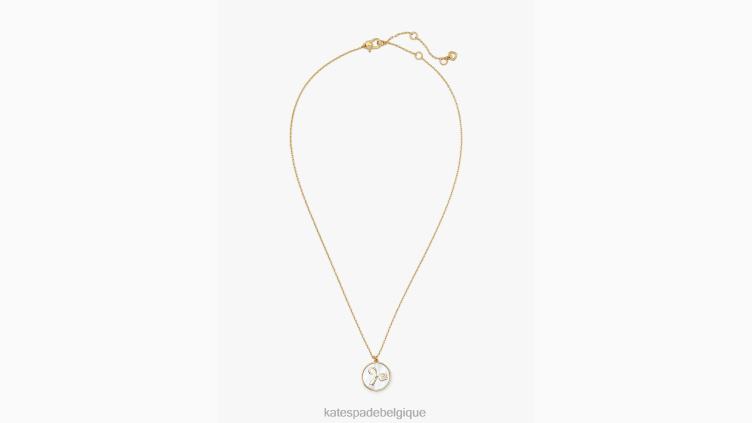 pendentif zodiaque dans les étoiles en nacre Kate Spade femmes accessoires D82881123 nacre/or