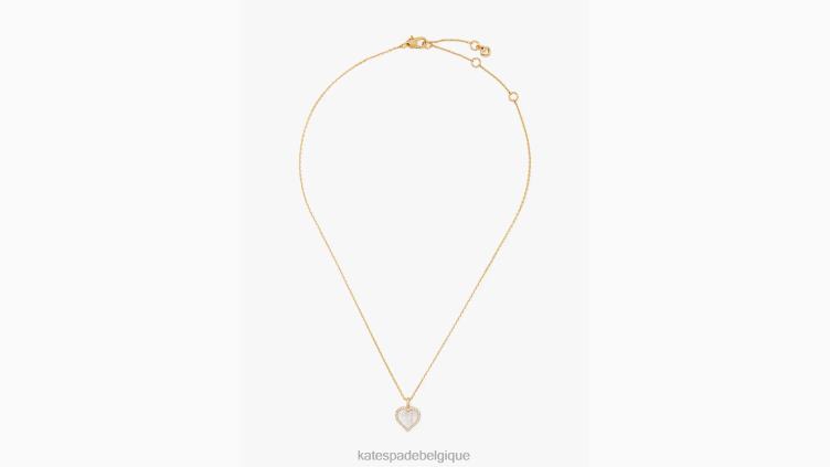 prendre le pendentif coeur Kate Spade femmes accessoires D82881182 clair/or