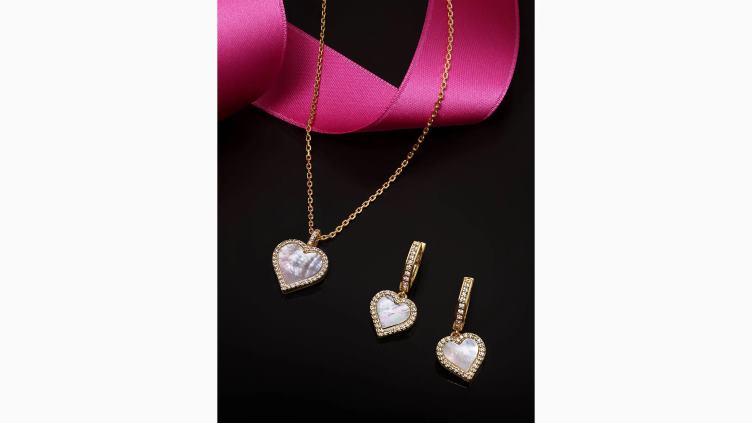 prendre le pendentif coeur Kate Spade femmes accessoires D82881182 clair/or