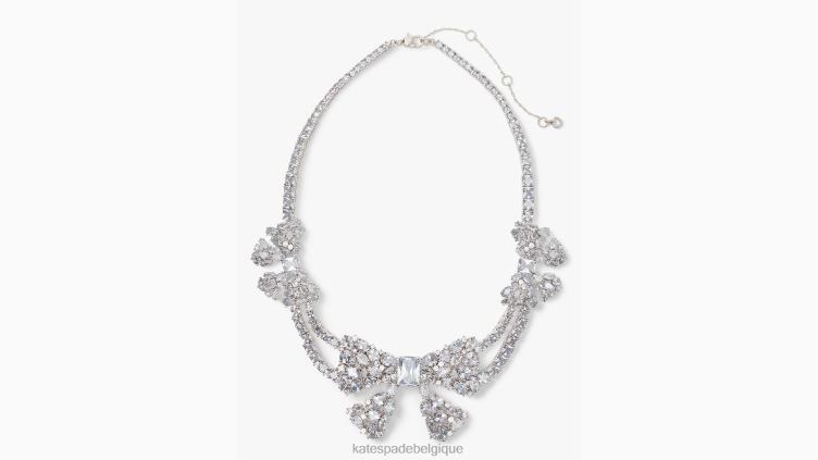 prends un collier de déclaration d'arc Kate Spade femmes accessoires D82881220 clair/argent