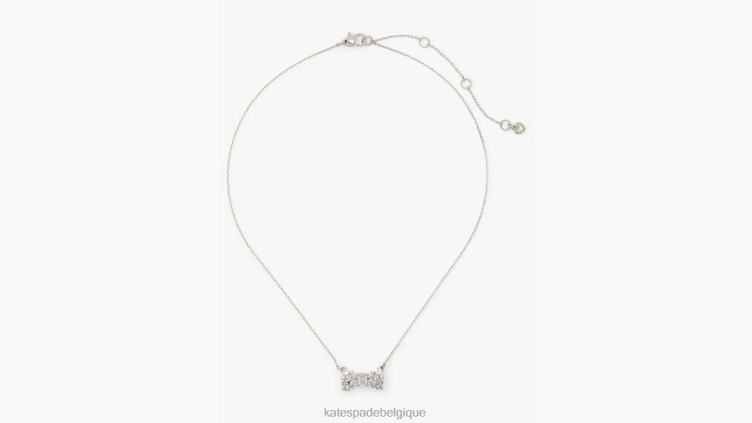 prends un mini pendentif nœud Kate Spade femmes accessoires D82881211 clair/argent