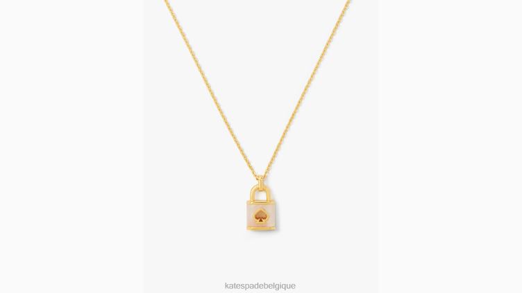 serrure et mini pendentif Kate Spade femmes accessoires D82881023 or blanc.