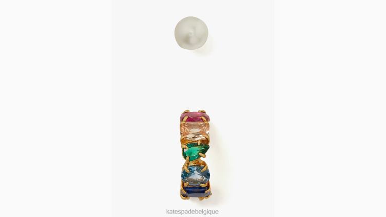 Tu es un coffret Studs & Huggies Kate Spade femmes accessoires D82881236 multi/crème