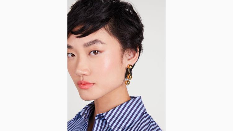 avoir une boule d'oreilles linéaires recto-verso Kate Spade femmes accessoires D82881230 or