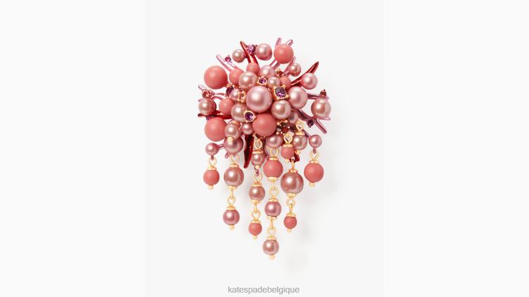 boucles d’oreilles déclaration sirène de mer Kate Spade femmes accessoires D8288994 rose multicolore