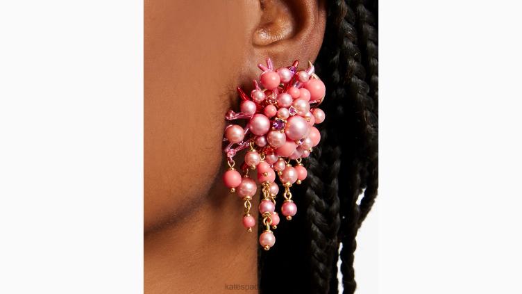 boucles d’oreilles déclaration sirène de mer Kate Spade femmes accessoires D8288994 rose multicolore