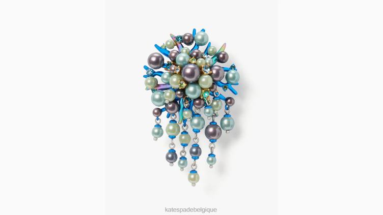 boucles d’oreilles déclaration sirène de mer Kate Spade femmes accessoires D8288996 bleu/multicolore