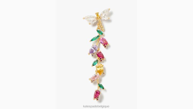 boucles d'oreilles linéaires florales à effet de serre Kate Spade femmes accessoires D82881044 multi