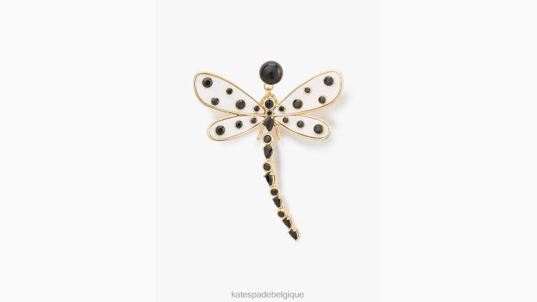 boucles d'oreilles linéaires libellule éblouissantes Kate Spade femmes accessoires D82881081 nacre
