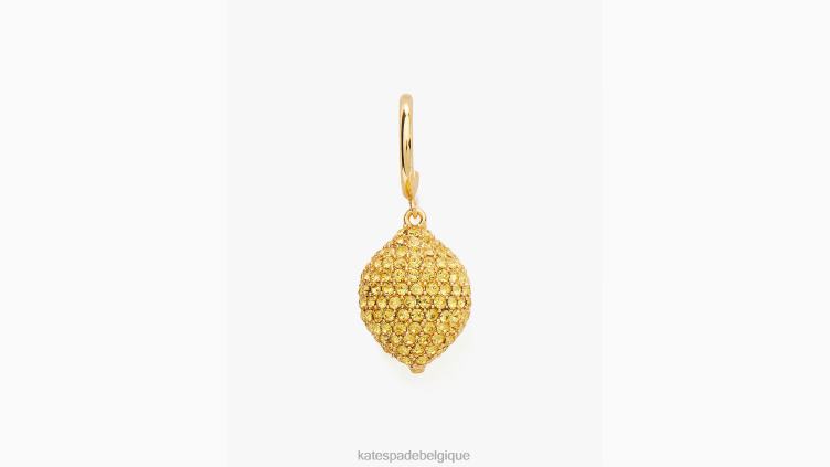 boucles d'oreilles pendantes Huggie Fresh squeeze Kate Spade femmes accessoires D82881001 jaune multicolore