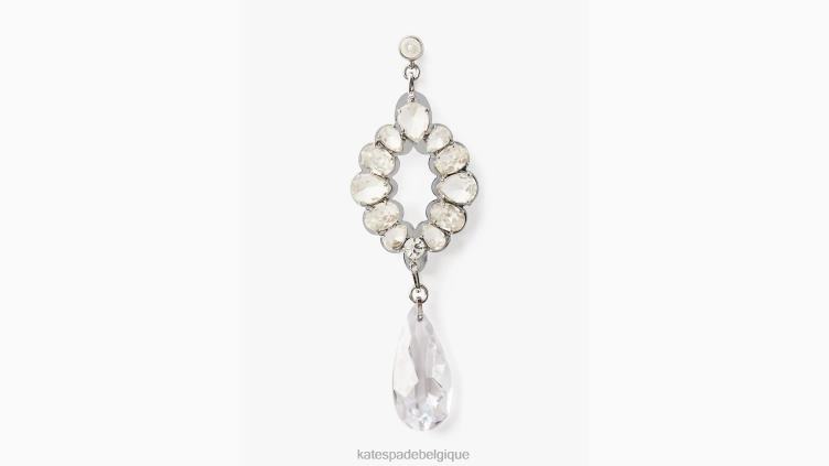 boucles d'oreilles pendantes en cristal taillé Kate Spade femmes accessoires D82881255 clair/argent