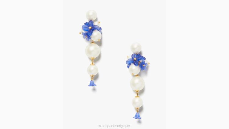 boucles d'oreilles tendance fraîchement cueillies Kate Spade femmes accessoires D82881013 bleu marine multicolore