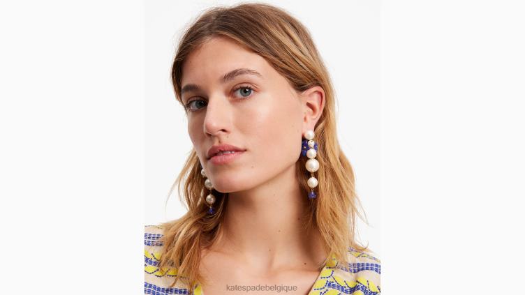 boucles d'oreilles tendance fraîchement cueillies Kate Spade femmes accessoires D82881013 bleu marine multicolore