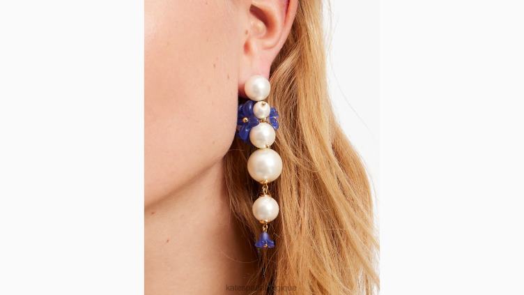 boucles d'oreilles tendance fraîchement cueillies Kate Spade femmes accessoires D82881013 bleu marine multicolore