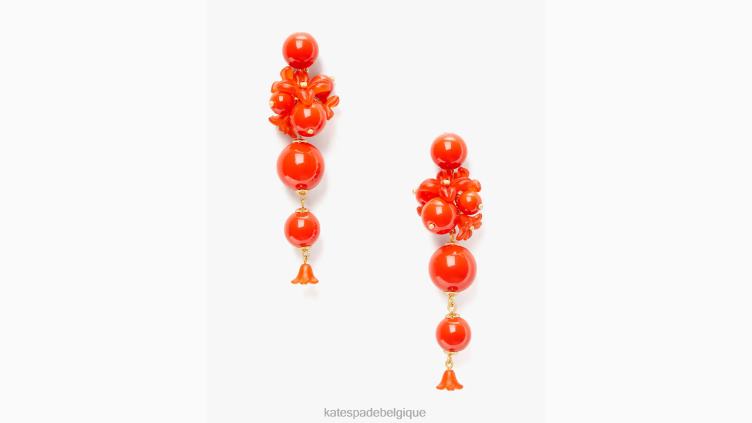 boucles d'oreilles tendance fraîchement cueillies Kate Spade femmes accessoires D82881017 rouge multicolore