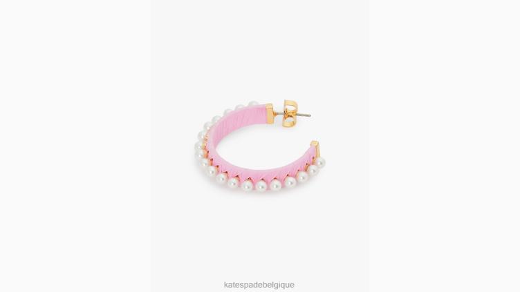 cerceaux en raphia francesca Kate Spade femmes accessoires D82881188 rose multicolore