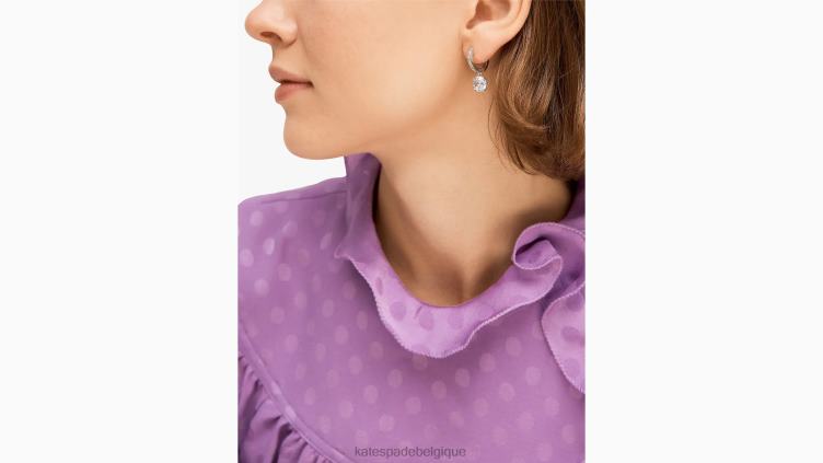 ces mini créoles pavées scintillantes Kate Spade femmes accessoires D82881095 selle classique