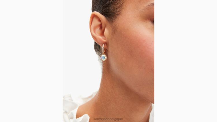 ces mini créoles pavées scintillantes Kate Spade femmes accessoires D82881096 ab/or