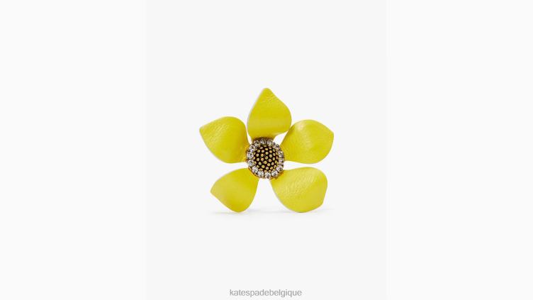 clous en cuir flower power Kate Spade femmes accessoires D82881014 jaune multicolore
