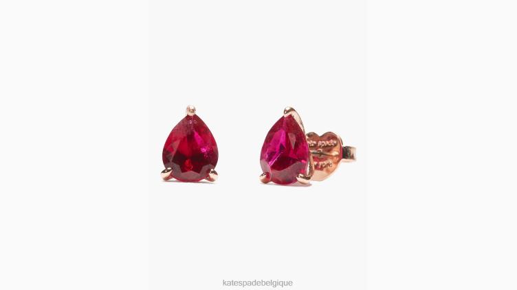 des déclarations brillantes Kate Spade femmes accessoires D82881212 rubis/or rose