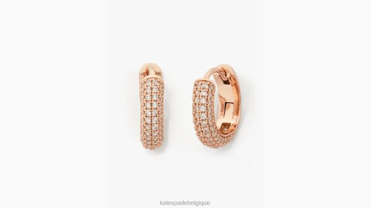 des déclarations brillantes ouvrent des mini câlins Kate Spade femmes accessoires D82881063 clair/or rose