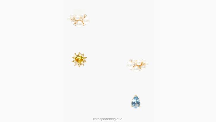 ensemble de clous pluie ou beau temps Kate Spade femmes accessoires D82881134 blanc multicolore
