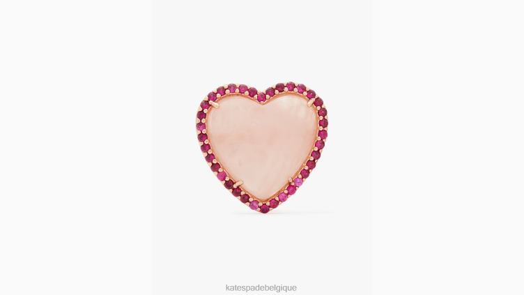 goujons coeur de coeur Kate Spade femmes accessoires D82881245 rose multicolore