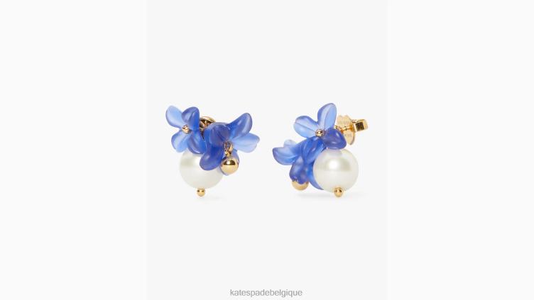 goujons de cluster fraîchement cueillis Kate Spade femmes accessoires D82881012 bleu marine multicolore