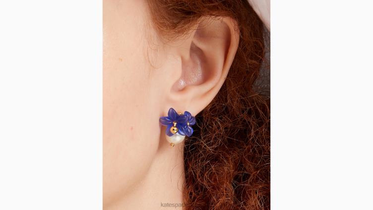 goujons de cluster fraîchement cueillis Kate Spade femmes accessoires D82881012 bleu marine multicolore