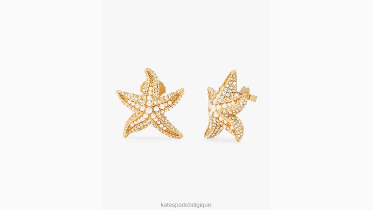 goujons de déclaration d’étoile de mer Kate Spade femmes accessoires D8288983 effacer multi