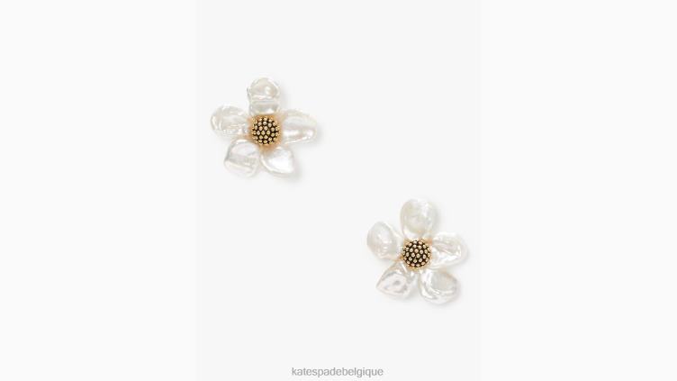 goujons de frénésie florale Kate Spade femmes accessoires D82881160 crème/or