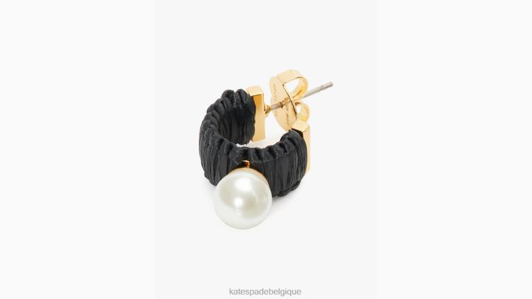 mini-créoles en raphia francesca Kate Spade femmes accessoires D82881129 noir multicolore