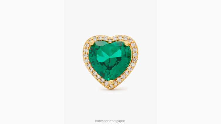 mon amour pavé de clous de coeur Kate Spade femmes accessoires D82881144 émeraude