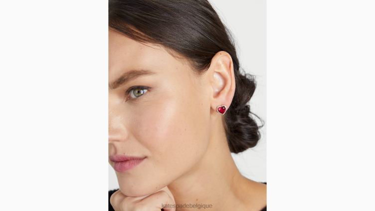 mon amour pavé de clous de coeur Kate Spade femmes accessoires D82881155 rubis/or