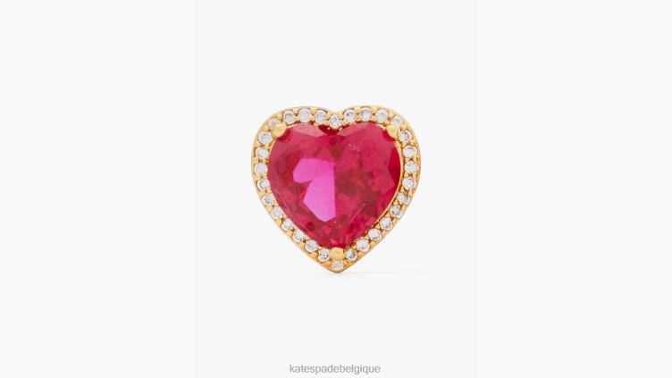 mon amour pavé de clous de coeur Kate Spade femmes accessoires D82881155 rubis/or
