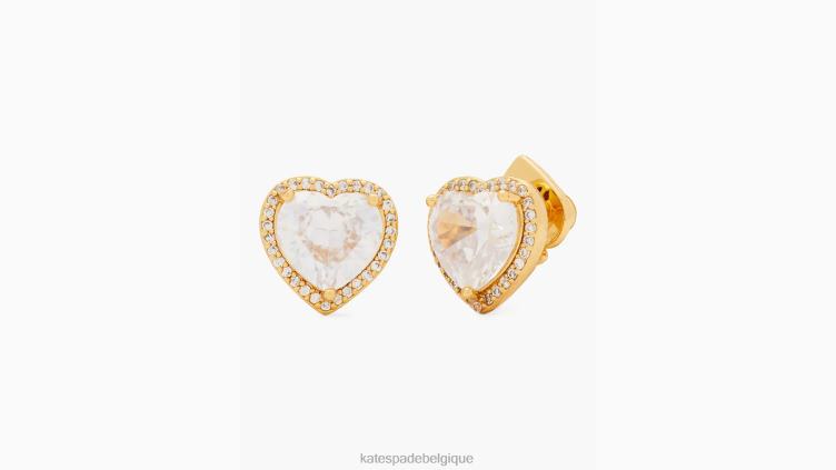 mon amour pavé de clous de coeur Kate Spade femmes accessoires D82881164 clair/or