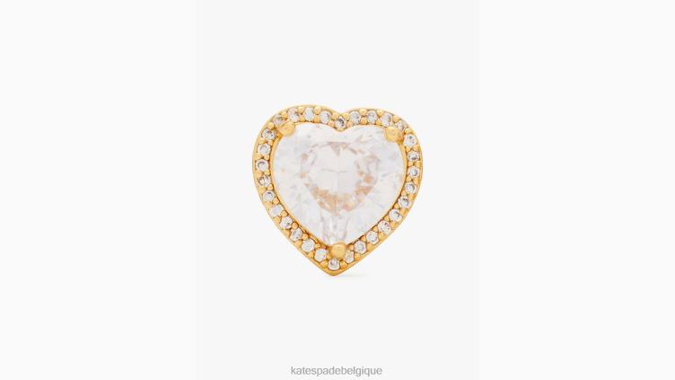 mon amour pavé de clous de coeur Kate Spade femmes accessoires D82881164 clair/or