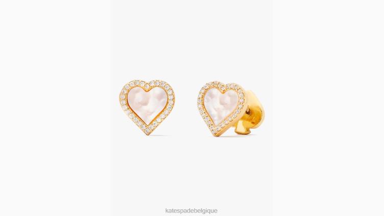 prends des goujons de coeur Kate Spade femmes accessoires D82881154 clair/or
