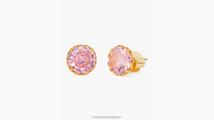qui brillent boucles d'oreilles rondes Kate Spade femmes accessoires D82881065 rose