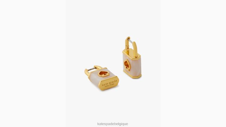 serrure et câlins Kate Spade femmes accessoires D82881024 or blanc.