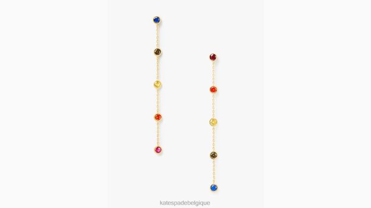 sur les boucles d'oreilles linéaires à pois Kate Spade femmes accessoires D82881072 multi