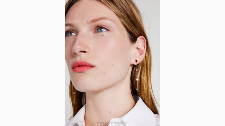 sur les boucles d'oreilles linéaires à pois Kate Spade femmes accessoires D82881072 multi