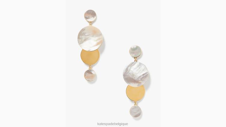 sur les boucles d'oreilles à pois Kate Spade femmes accessoires D82881208 crème/or